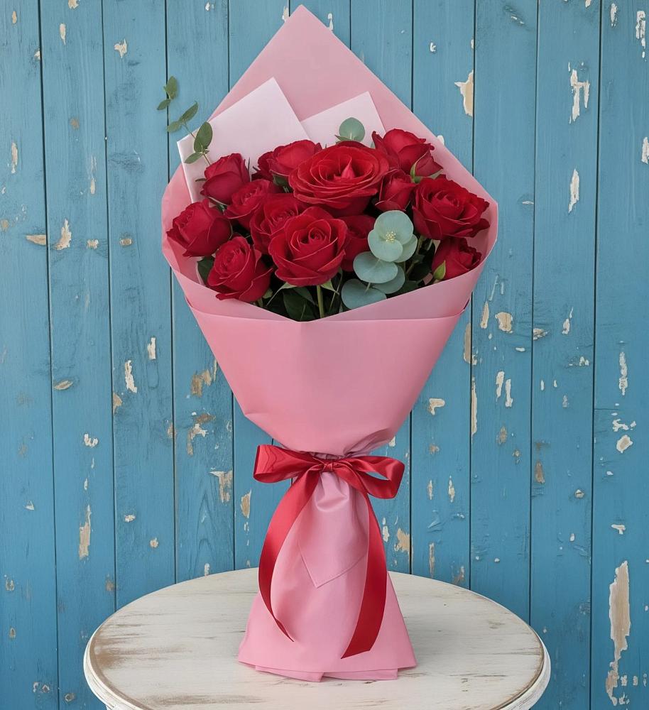 Букет цветов из: Розы в Рассвет