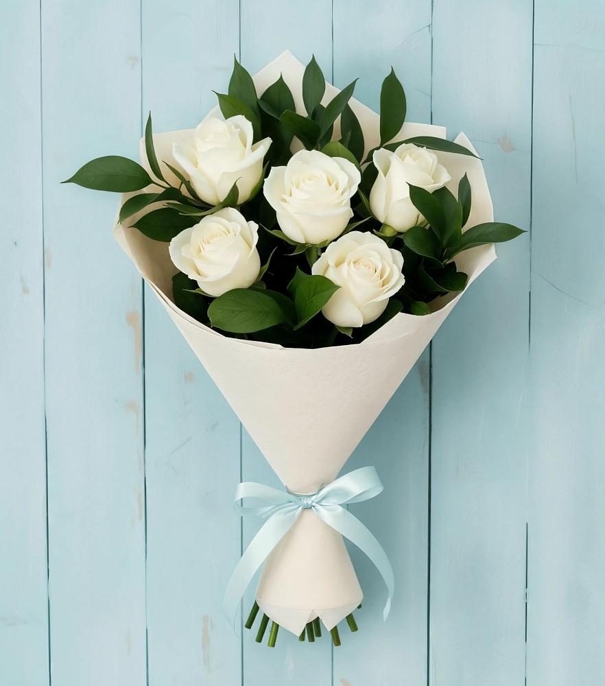 Букет цветов из: Розы в Рассвет