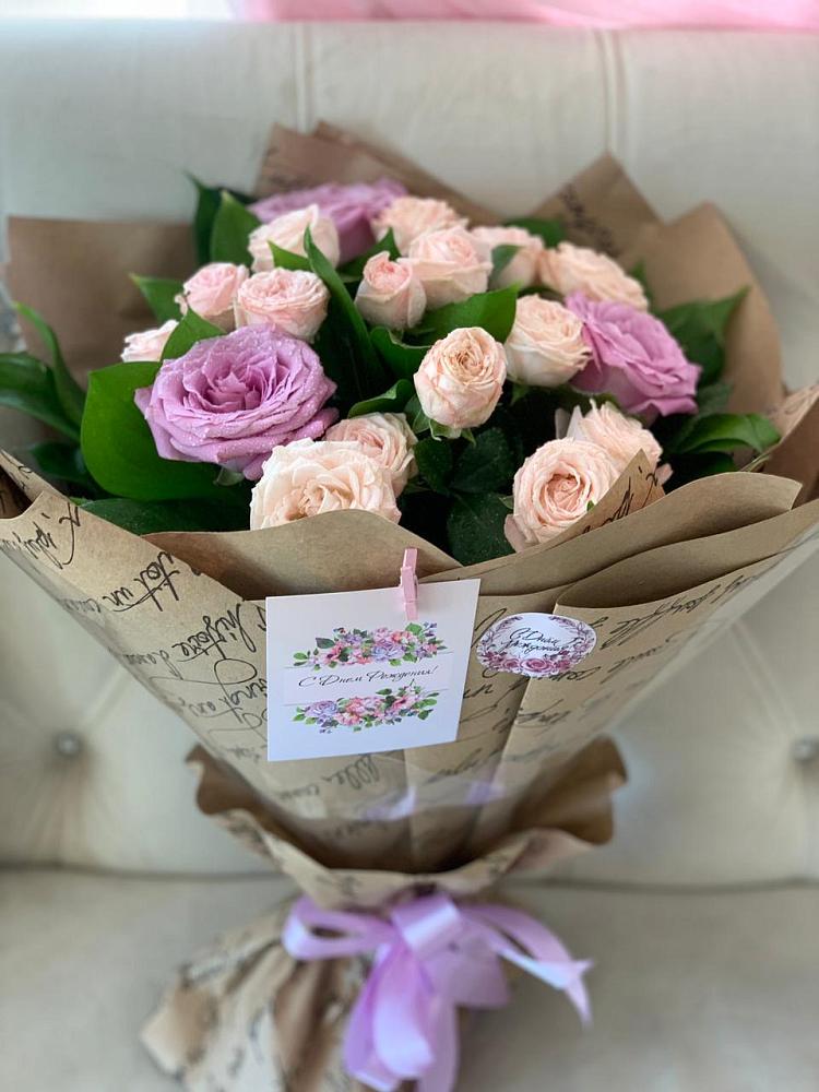 Букет цветов из: Розы в Рассвет