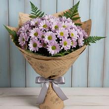 Букет цветов из:  Хризантемы в Рассвет