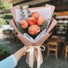Букет цветов из:  Розы в Рассвет