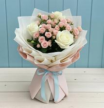 Букет цветов из:  Розы в Рассвет