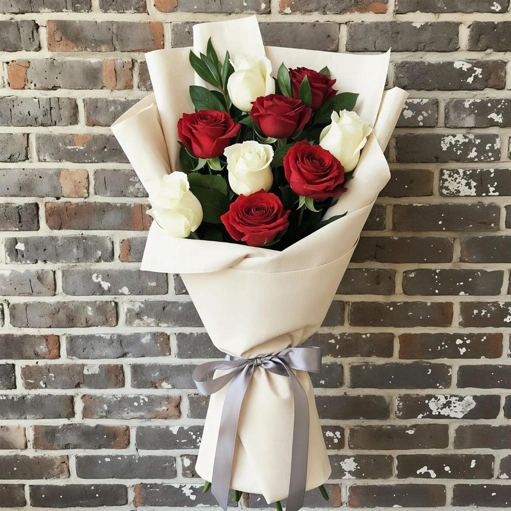 Букет цветов из: Розы в Рассвет