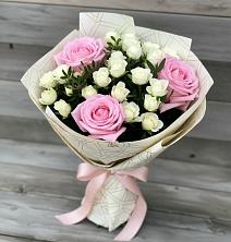 Букет цветов из:  Розы в Рассвет