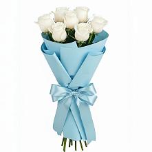 Букет 7 белых роз Проуд #REPLACE_PRED# Рассвет