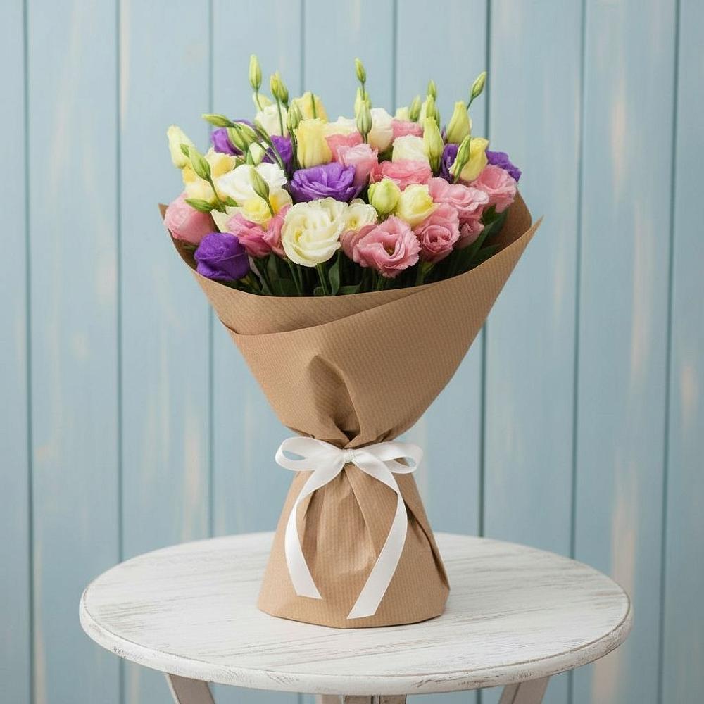 Букет цветов из: Лизиантусы в Рассвет