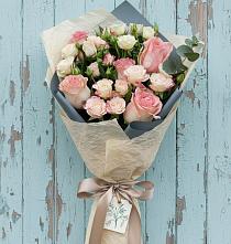 Букет цветов из:  Розы #REPLACE_PRED# Рассвет