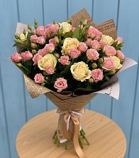 Букет цветов из:  Розы в Рассвет
