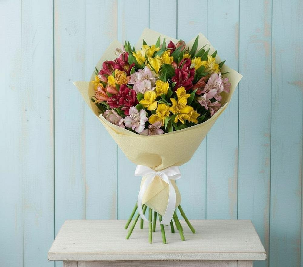 Букет цветов из: Альстромерии в Рассвет