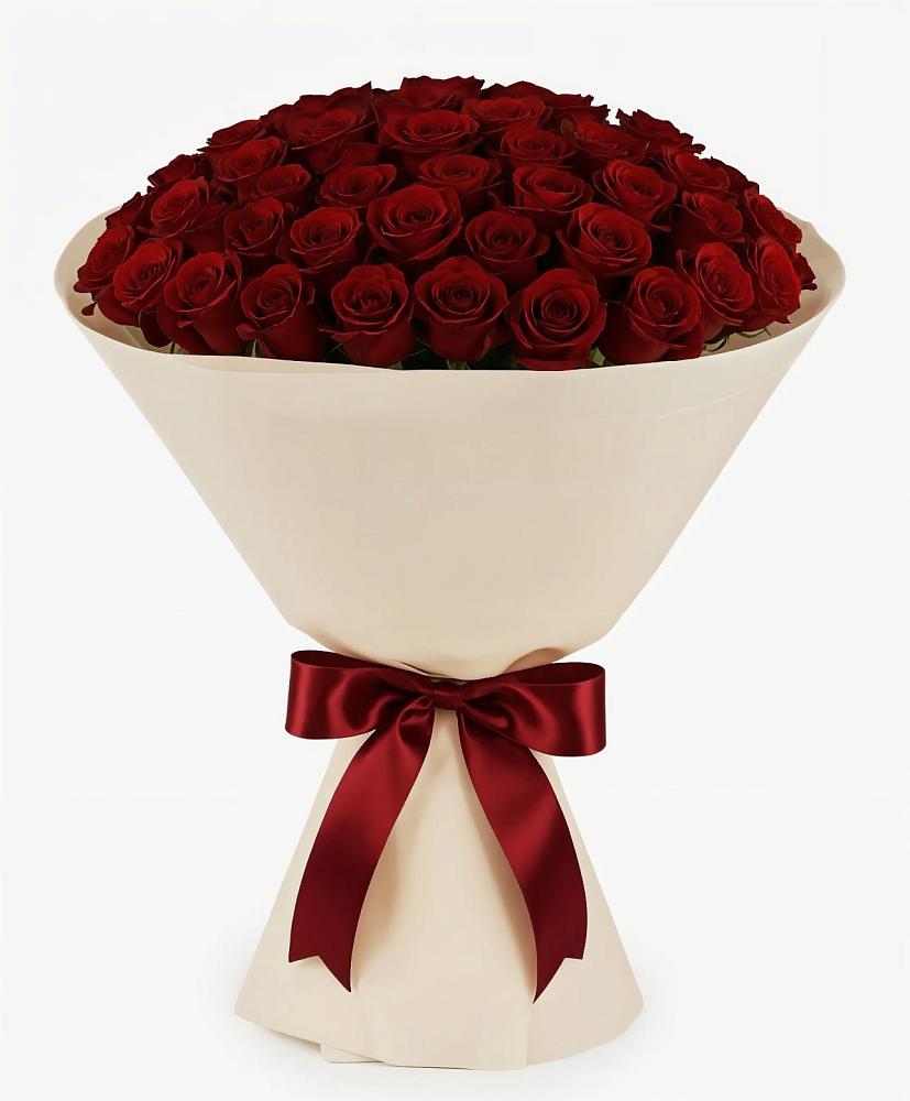 Букет 101 Бордовая роза Блэк Бакарра в Рассвет