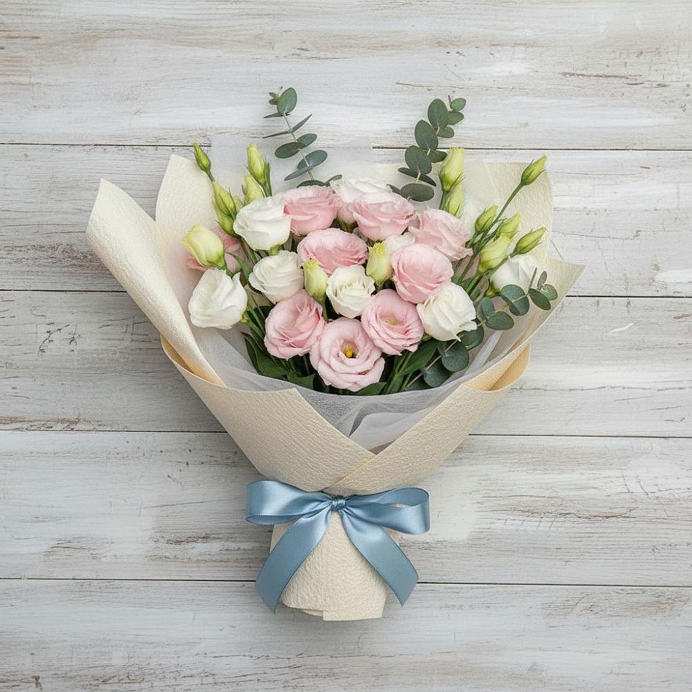 Букет цветов из: Лизиантусы в Рассвет